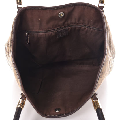 Gucci Monogram Web Tote Brown 5 of 27