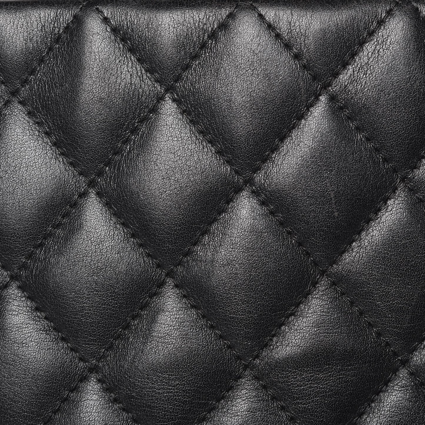Calfskin Quilted Large Cambon Tote Black
