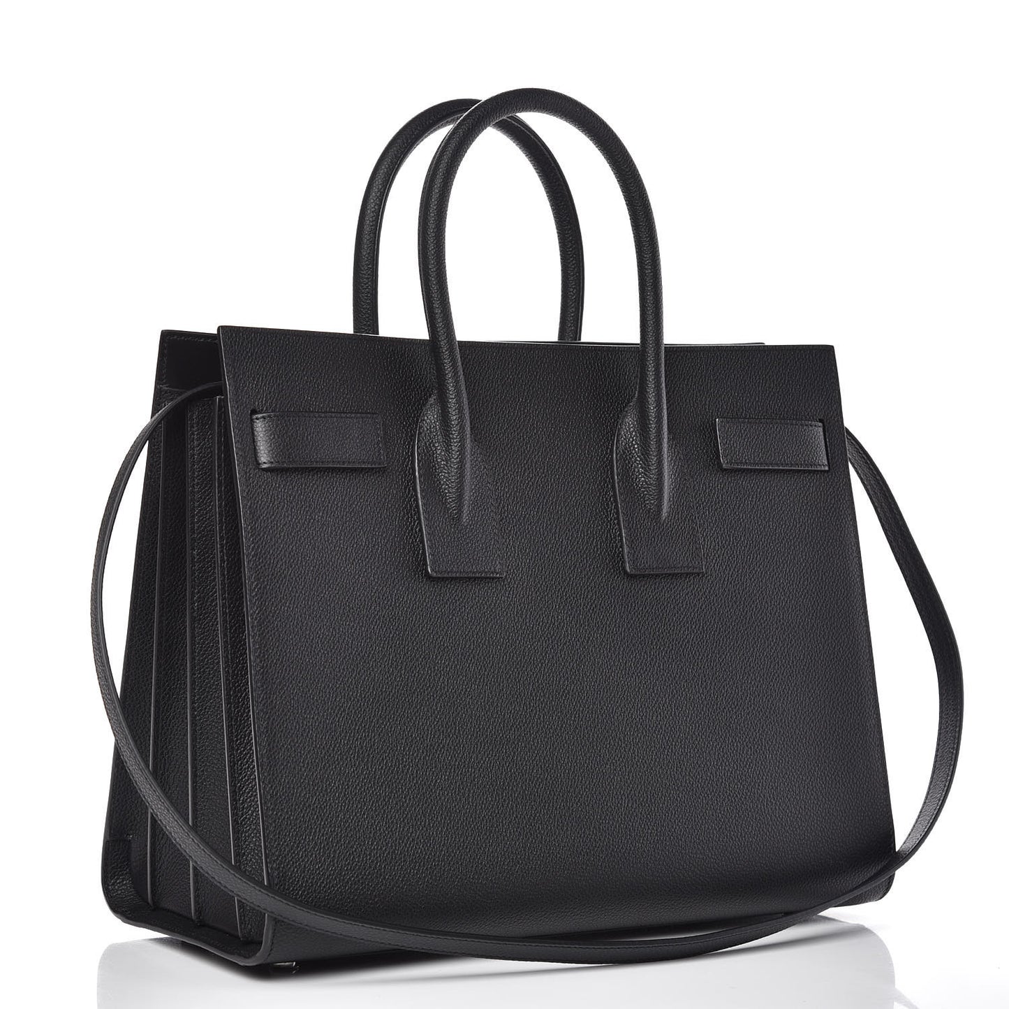 Grained Calfskin Small Sac De Jour Black