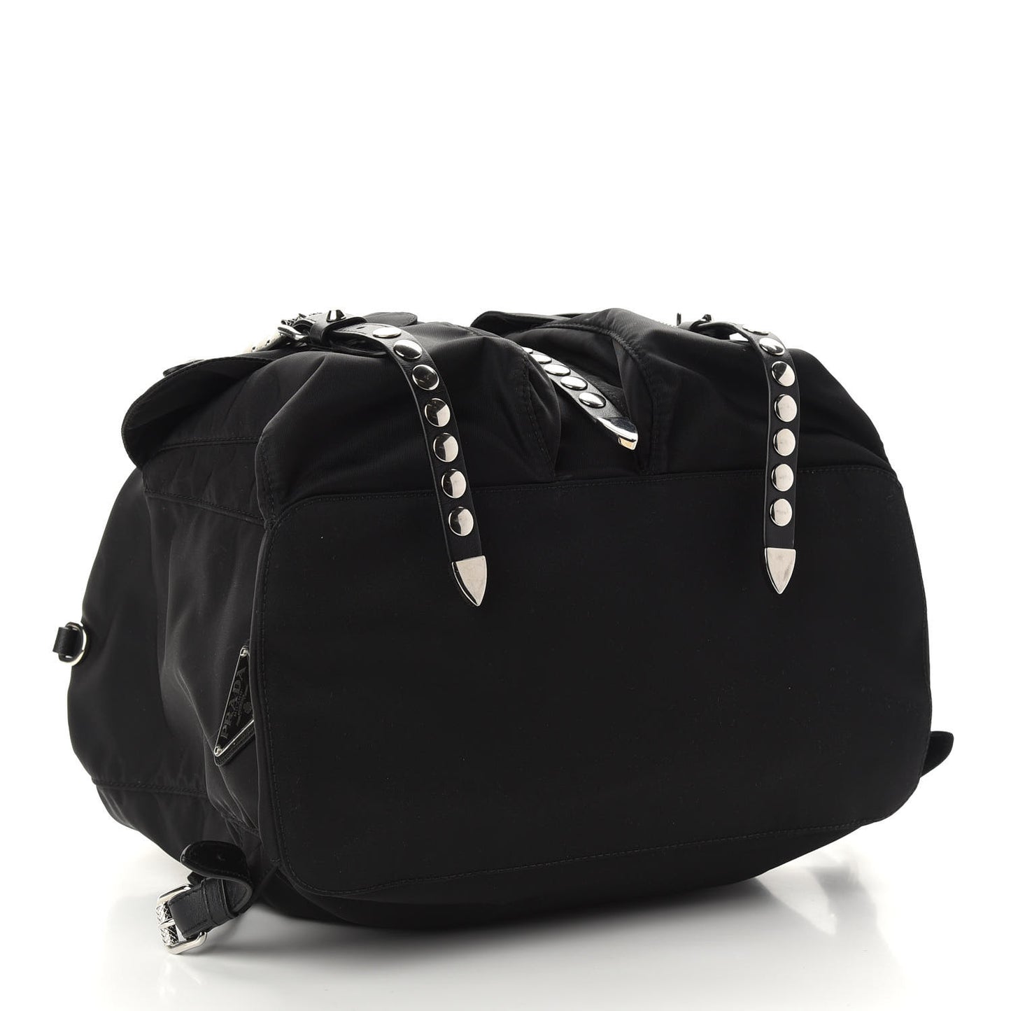 Nylon New Vela Studded Backpack Black