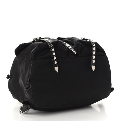 Prada Nylon New Vela Studded Backpack Black 4 of 9
