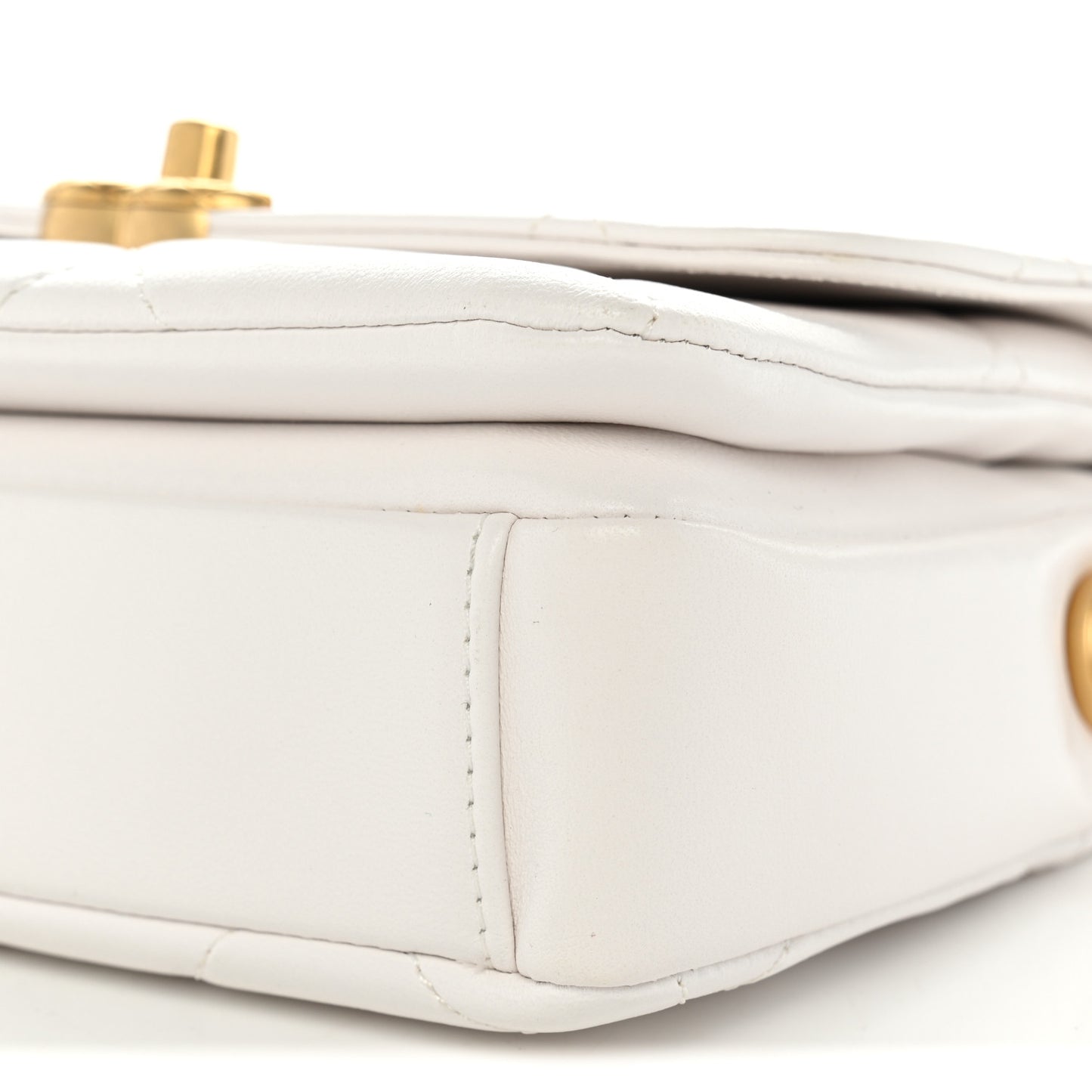 Caviar Quilted Mini CC You Flap White