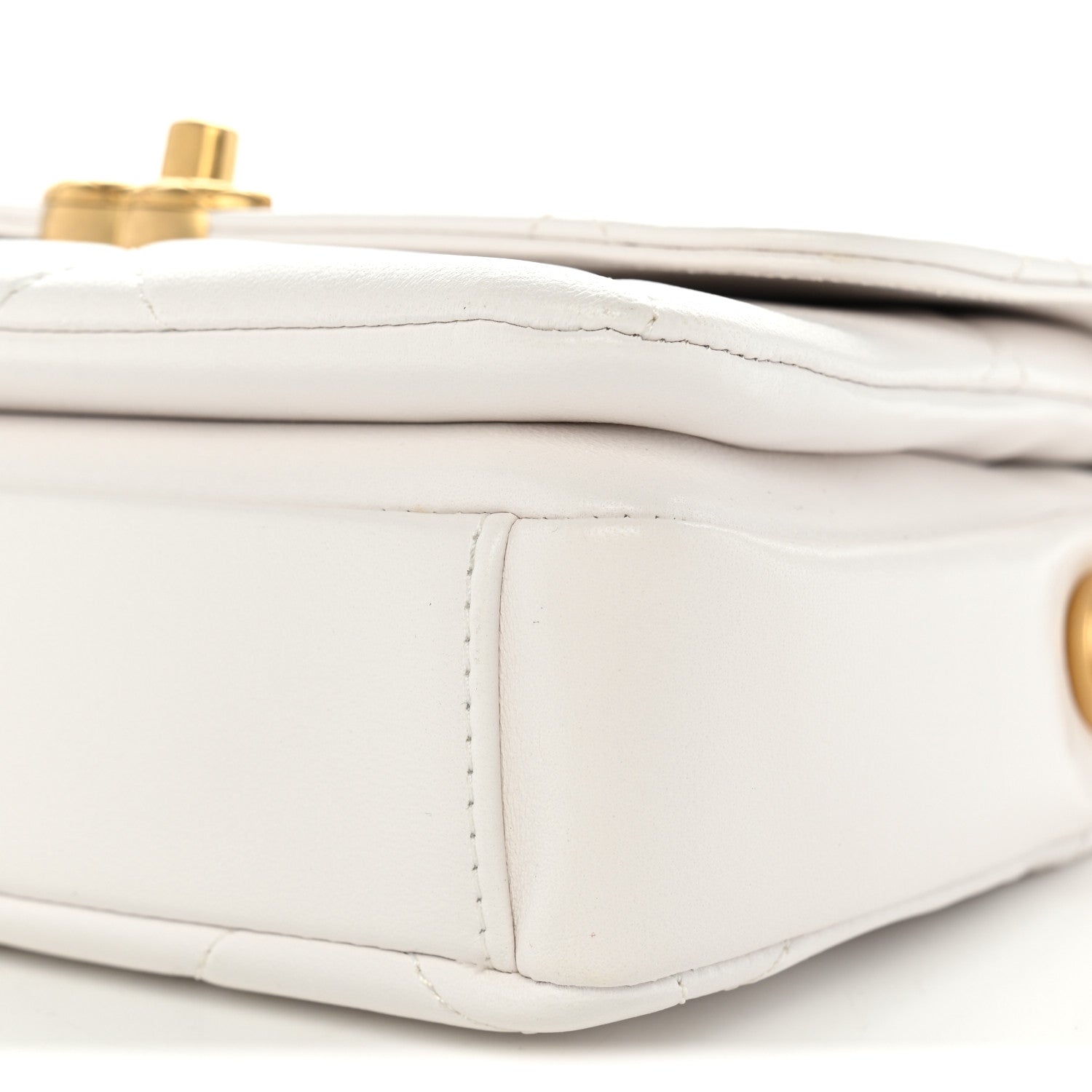Chanel Caviar Quilted Mini CC You Flap White 10 of 10
