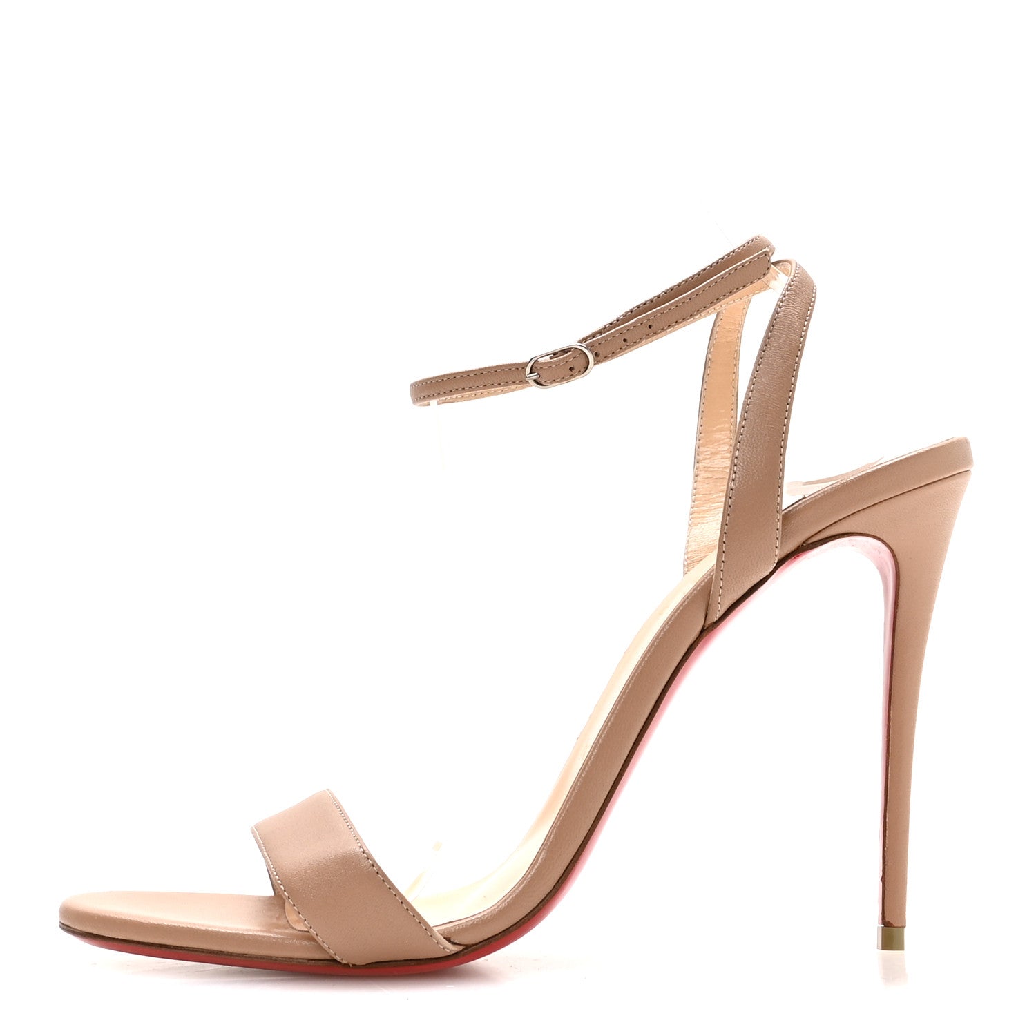 Christian Louboutin Nappa Loubigirl 100 Sandals 40.5 Nude 1 of 7