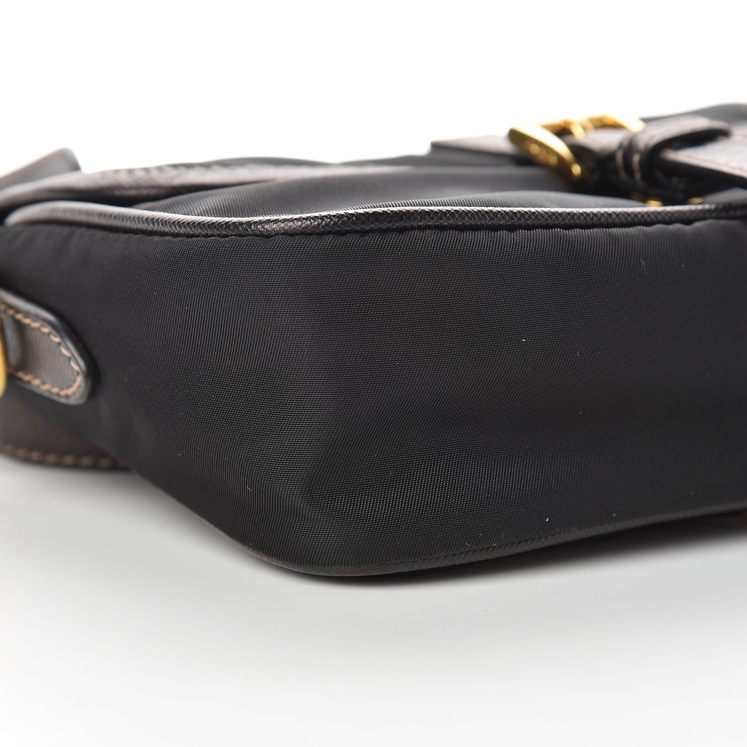 Prada Tessuto Nylon Saffiano Small Crossbody Bag Black 9 of 10