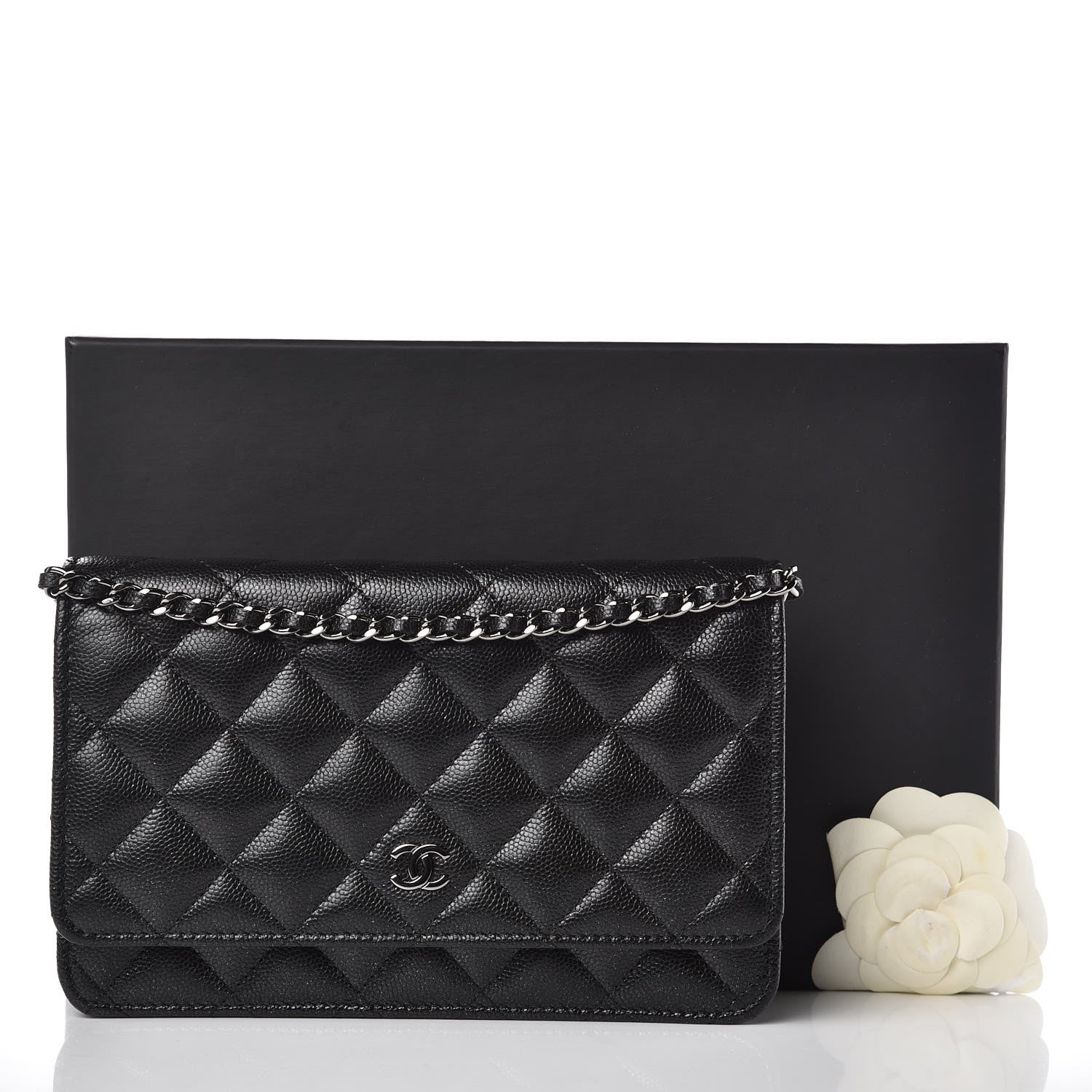 Chanel Caviar Quilted Wallet On Chain WOC Black 9 of 9