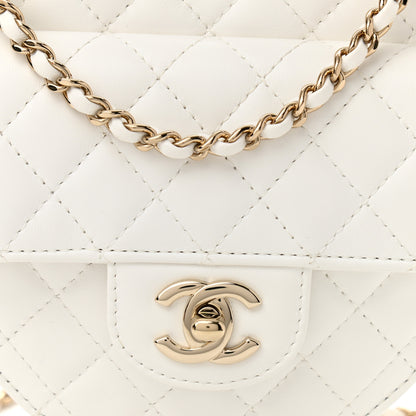 Chanel Lambskin Quilted CC In Love Heart Bag White 8 of 10