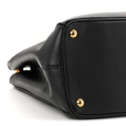 Prada Saffiano Medium Galleria Double Zip Tote Black 9 of 10