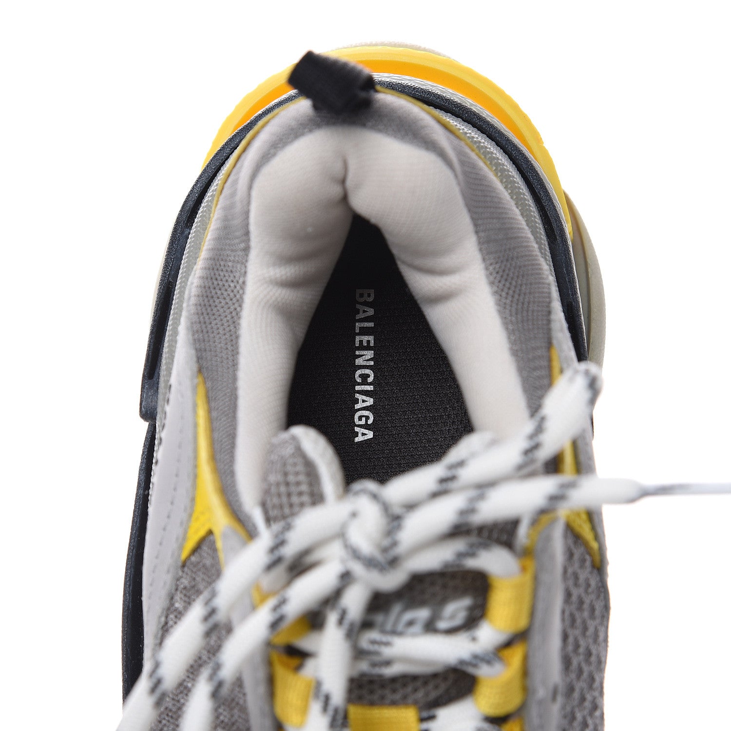Balenciaga Fabric Mesh Womens Triple S Sneakers 39 Yellow Grey White 6 of 7