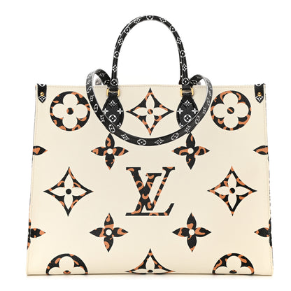 Louis Vuitton Monogram Giant Jungle Onthego GM Ivory 1 of 12