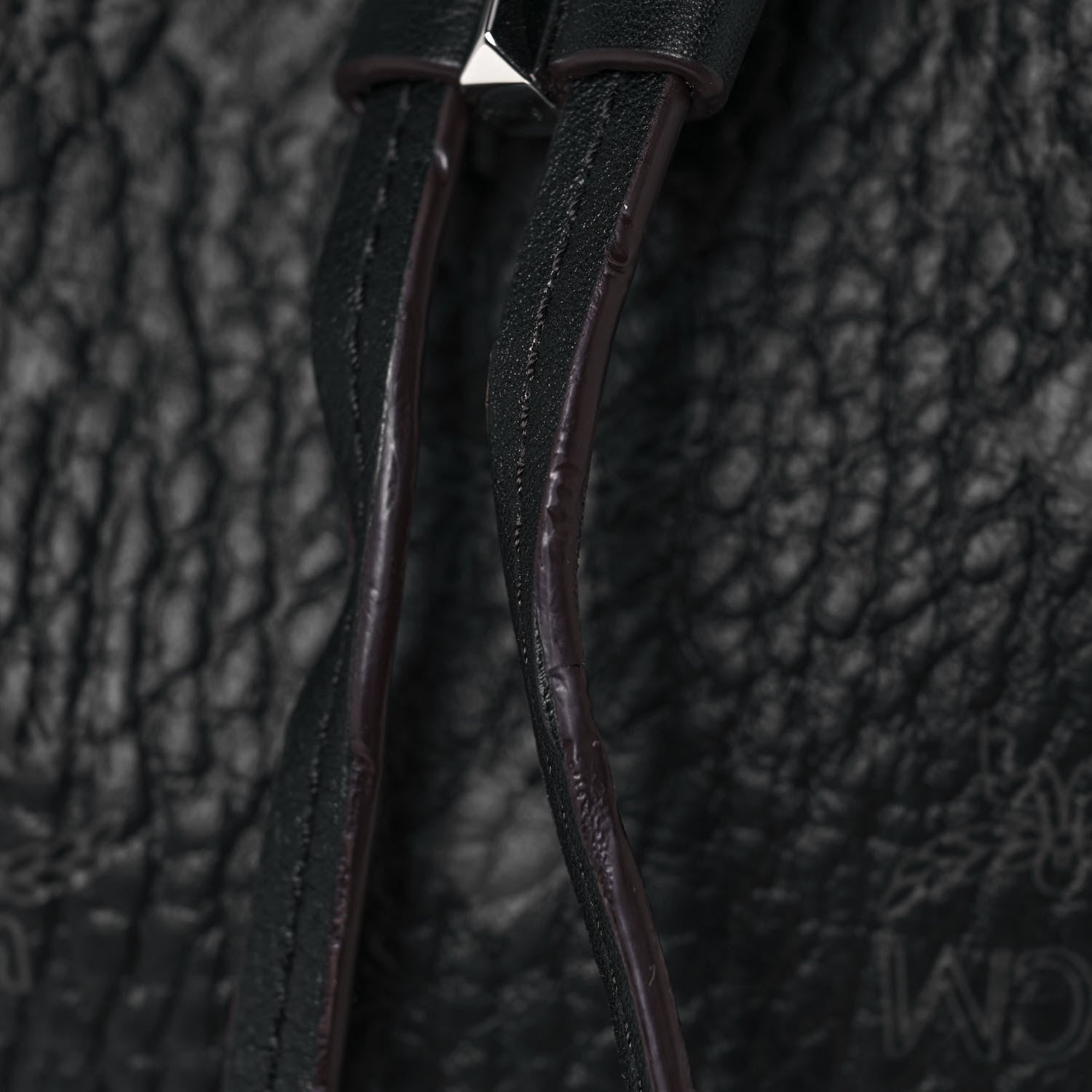 MCM Visetos Small Essential Drawstring Bucket Bag Black 15 of 15