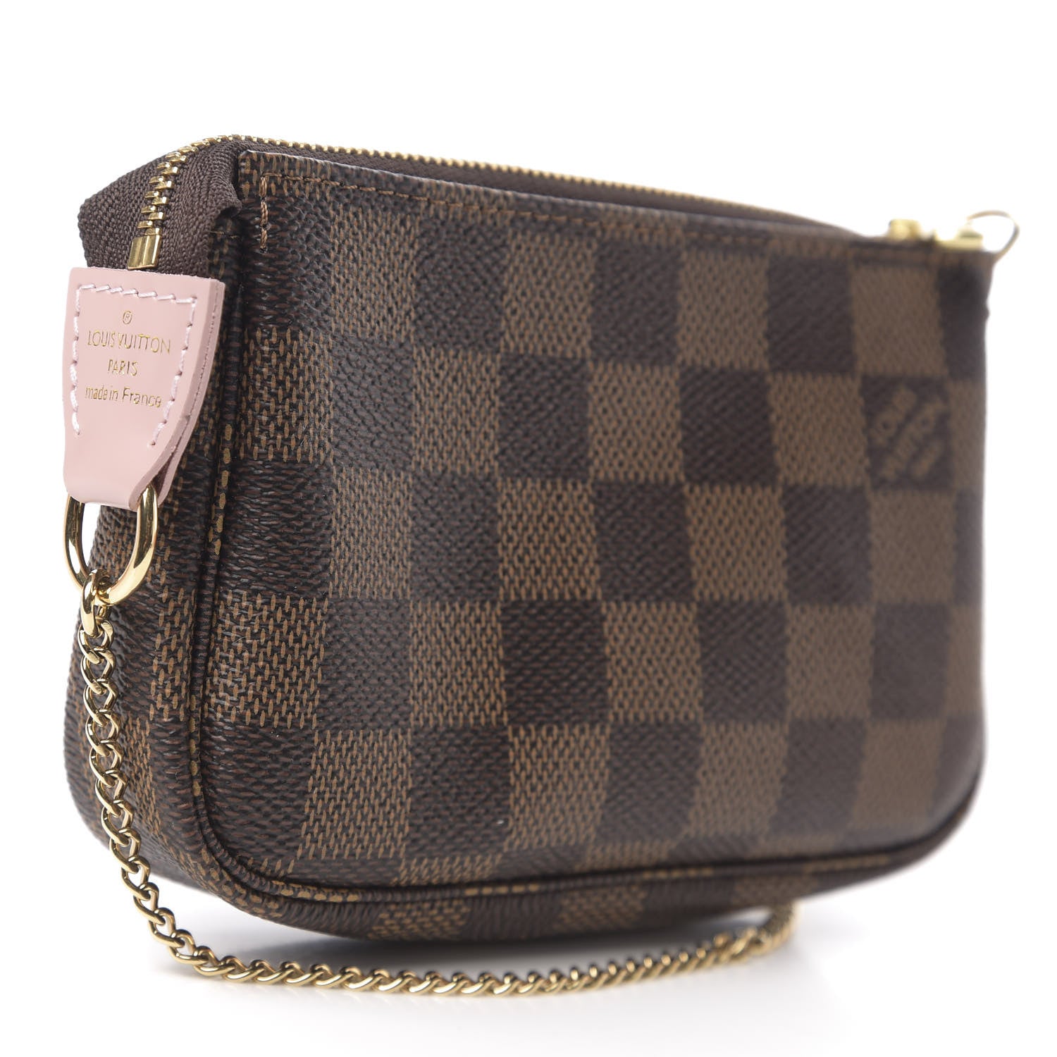 Louis Vuitton Damier Ebene 2020 Christmas Animation Big Wheel Mini Pochette Accessories Rose Ballerine 2 of 7