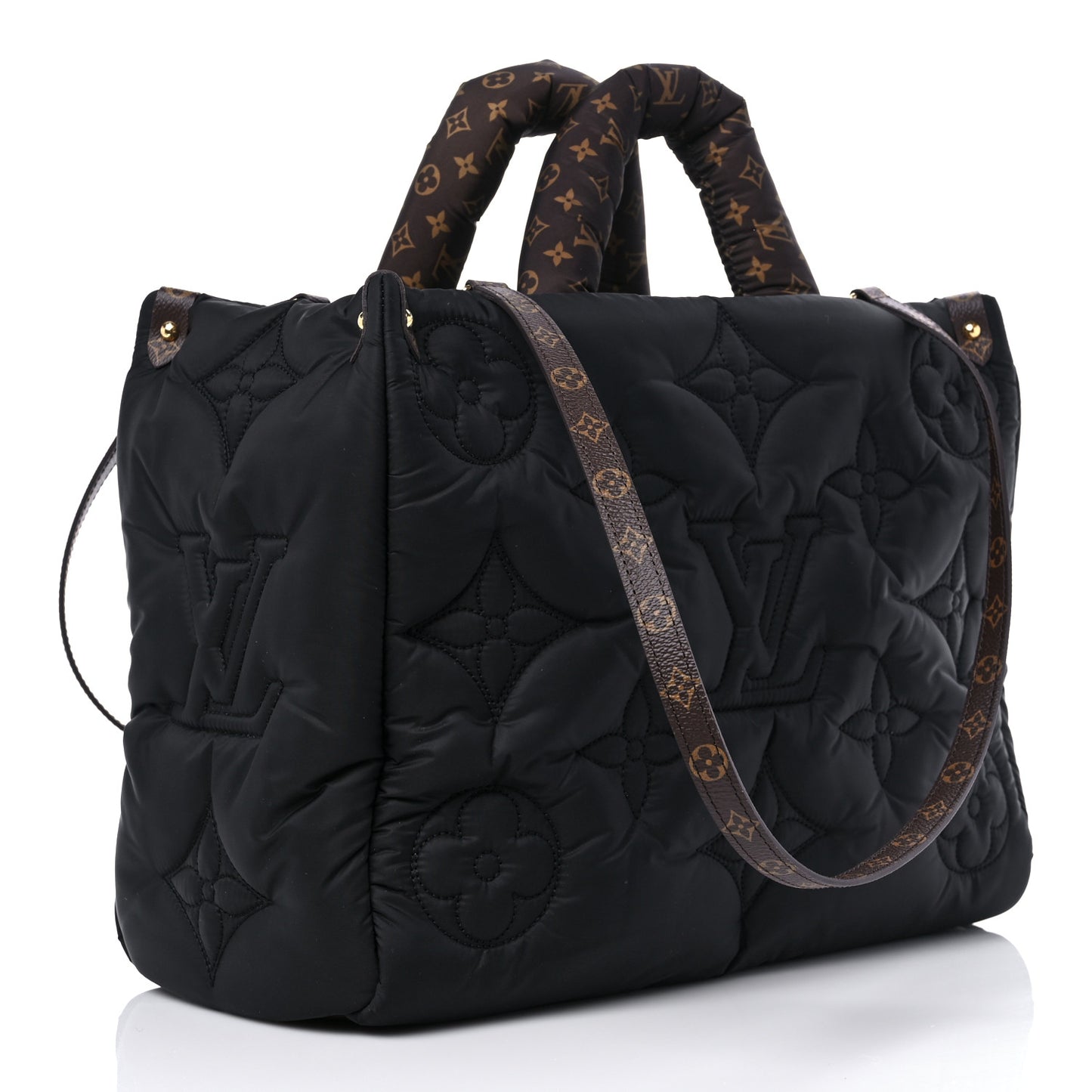 Econyl Monogram Pillow Giant Onthego MM Black