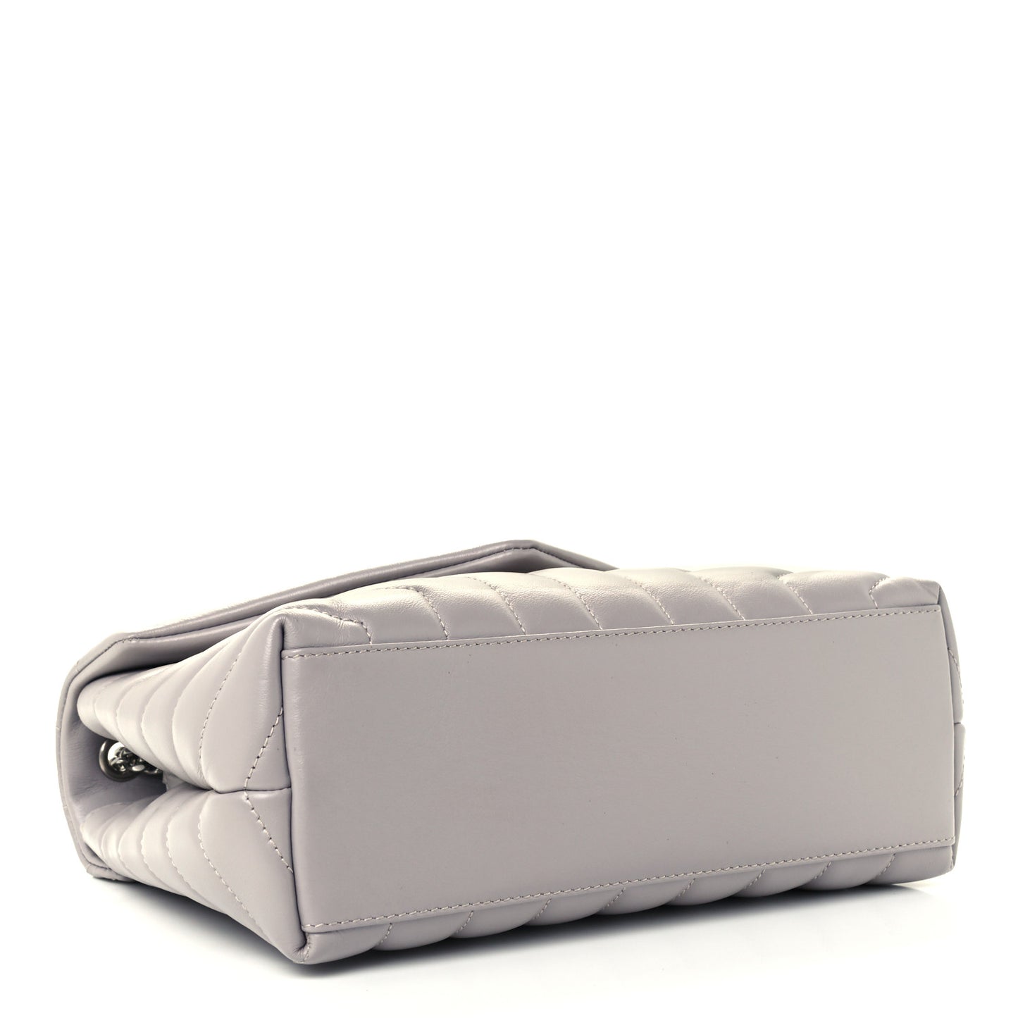 Calfskin Y Quilted Monogram Small Loulou Chain Satchel Granite