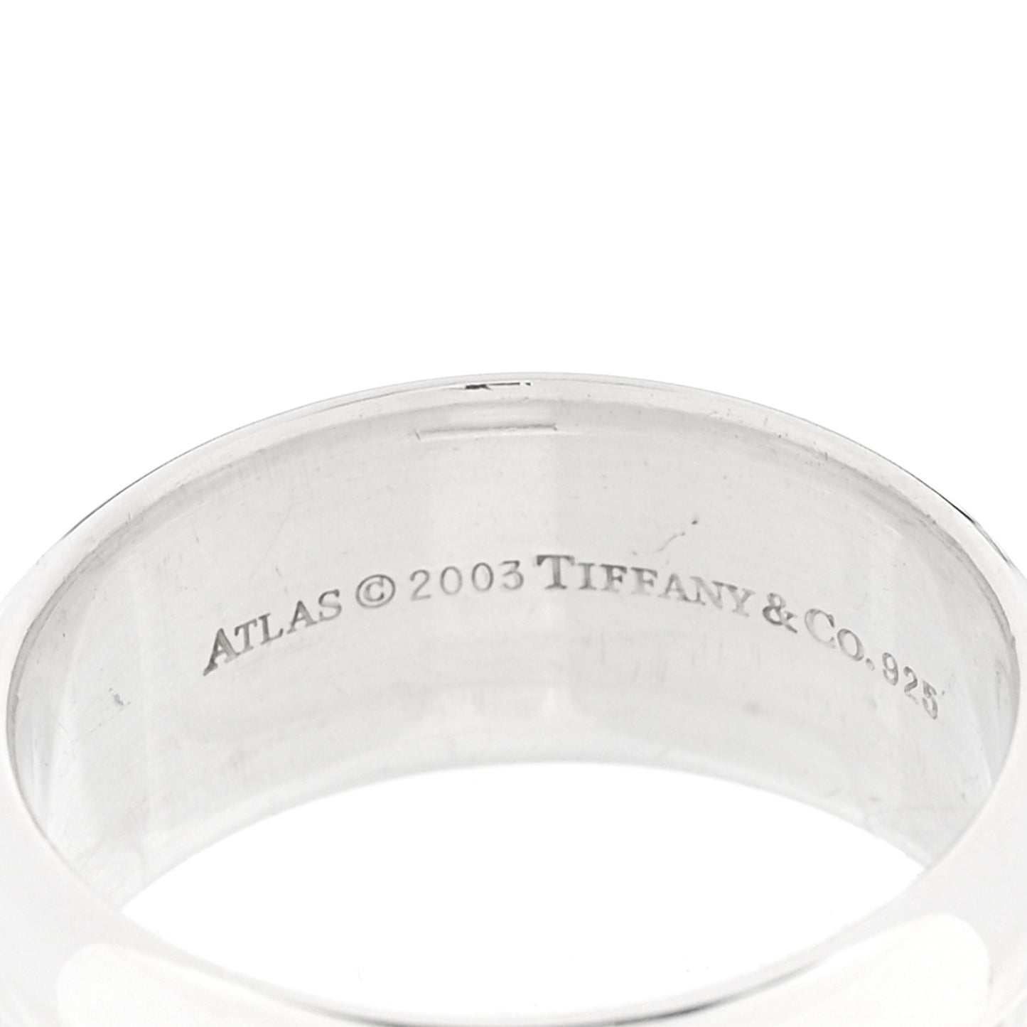 Sterling Silver Atlas Band Ring 58 8.25