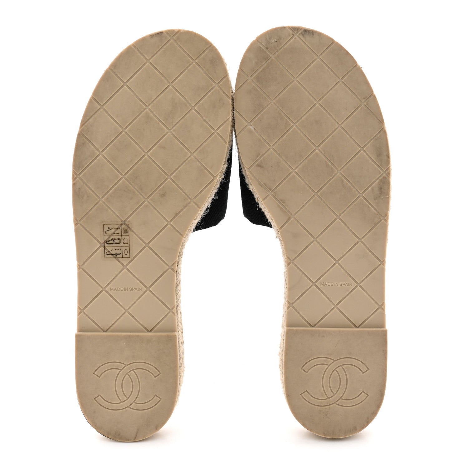 Chanel Canvas Embroidered CC Floral Espadrille Slip On Sandals 39 Black Multicolor 6 of 11