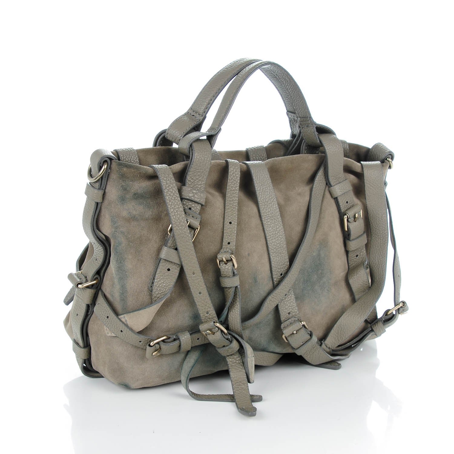 Alexander Wang Suede Kirsten Satchel Grey 3 of 8