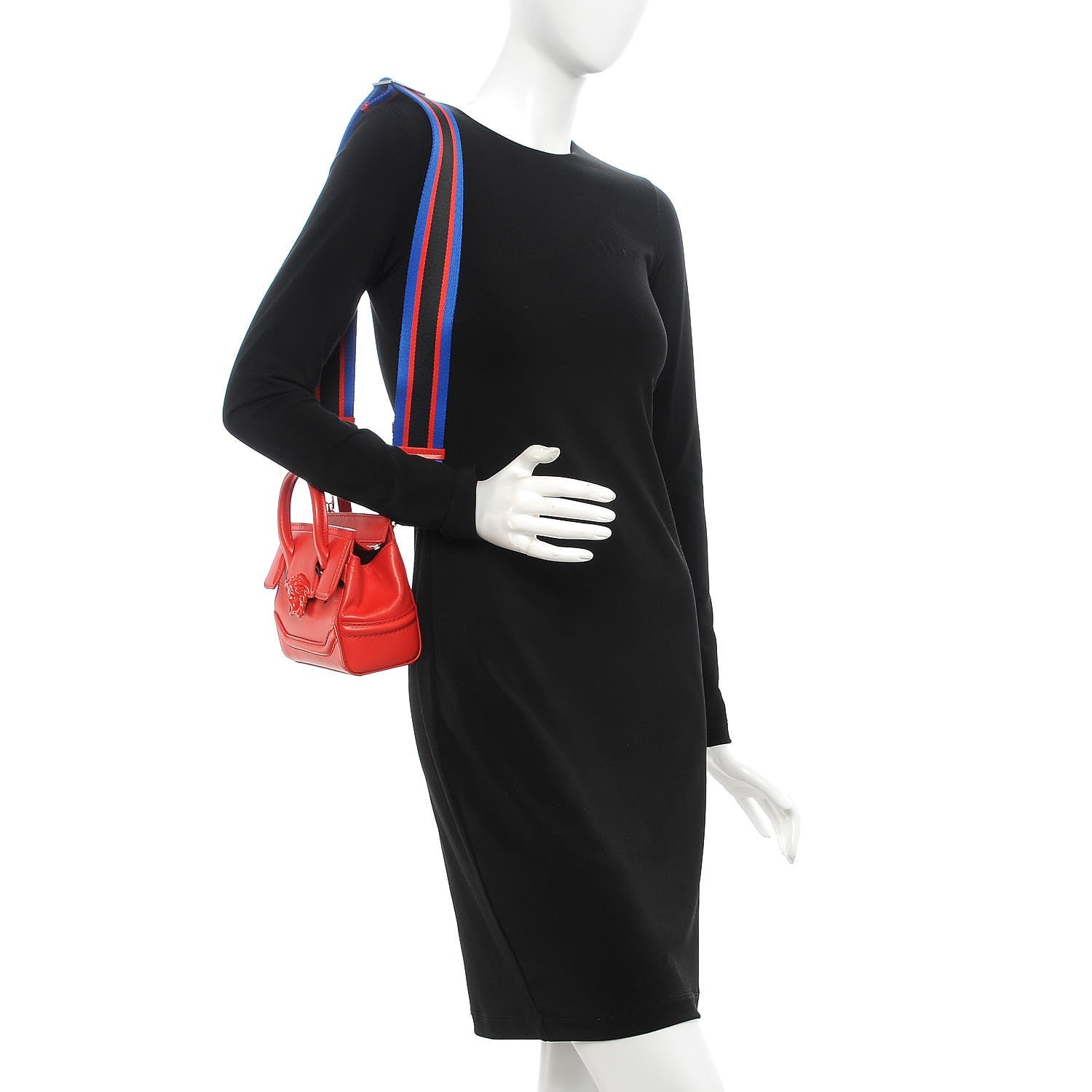 Versace Calfskin Small Palazzo Empire Bag Red 3 of 8