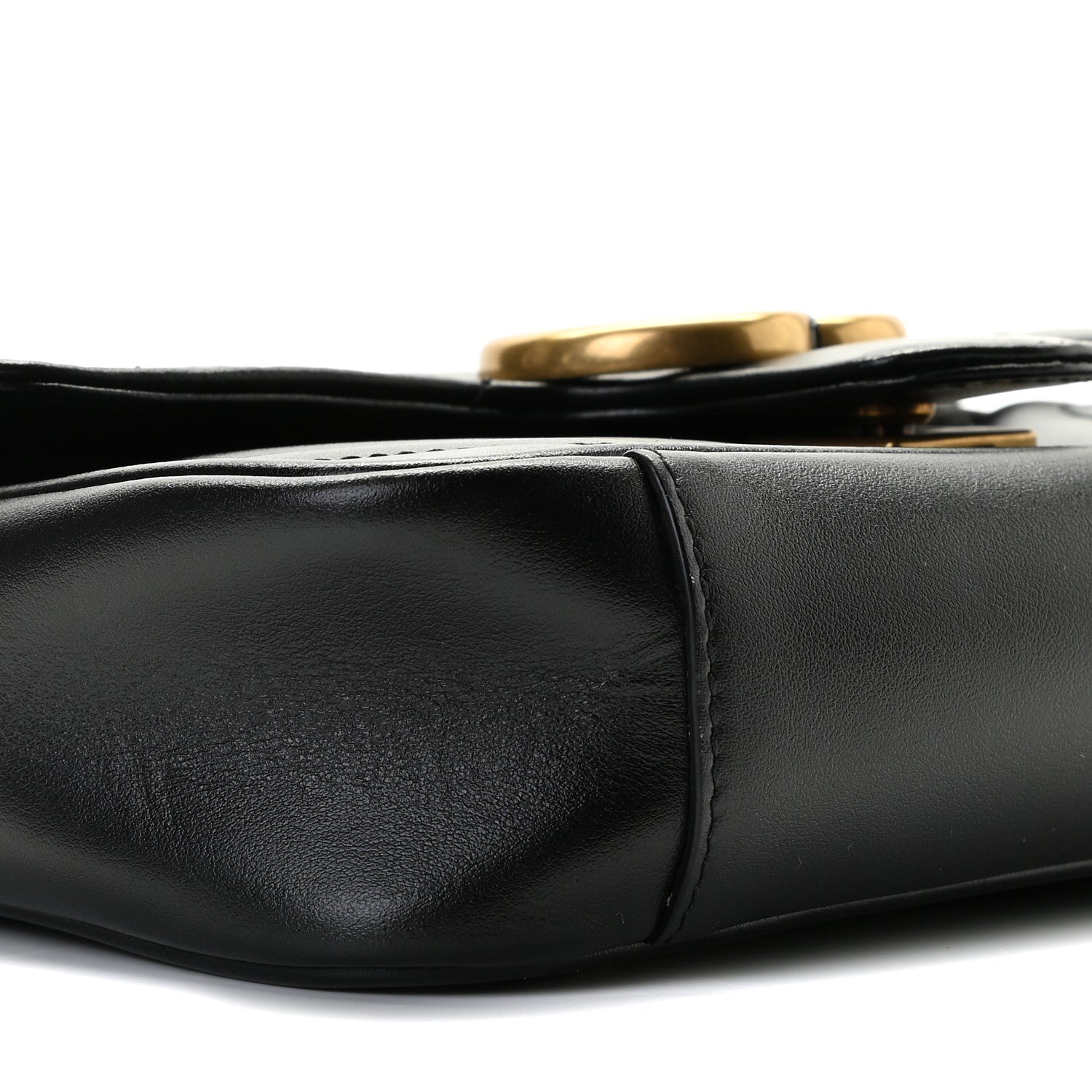 Gucci Calfskin Matelasse Mini GG Marmont Shoulder Bag Black 8 of 8
