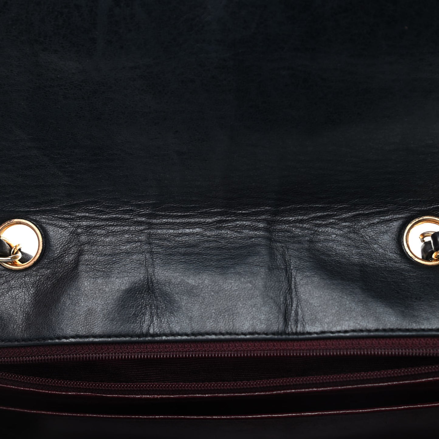 Lambskin Vertical Quilted Medium Single Flap Black