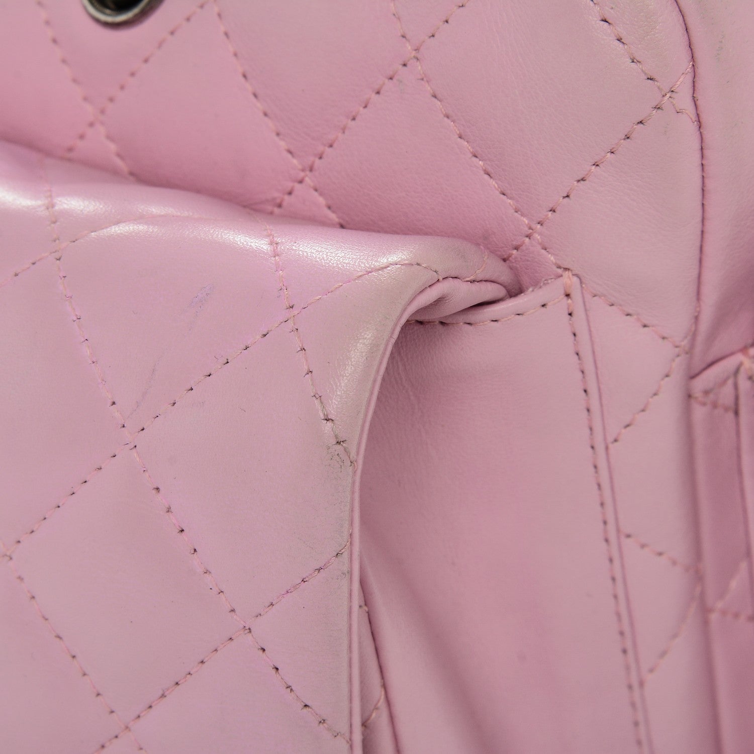 Chanel Calfskin Quilted Large Cambon Multipocket Reporter Pink Black 10 of 13