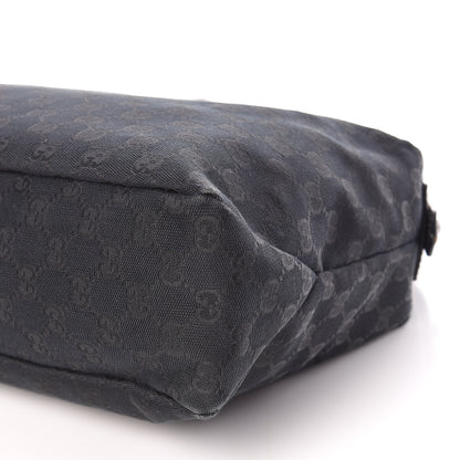 Gucci Monogram Medium Horsebit Chain Hobo Black 9 of 9