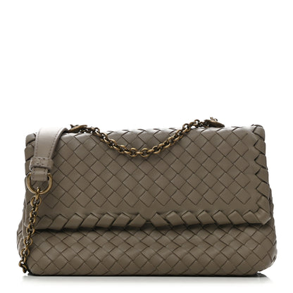 Bottega Veneta Nappa Intrecciato Baby Olimpia Shoulder Bag Mink 1 of 9