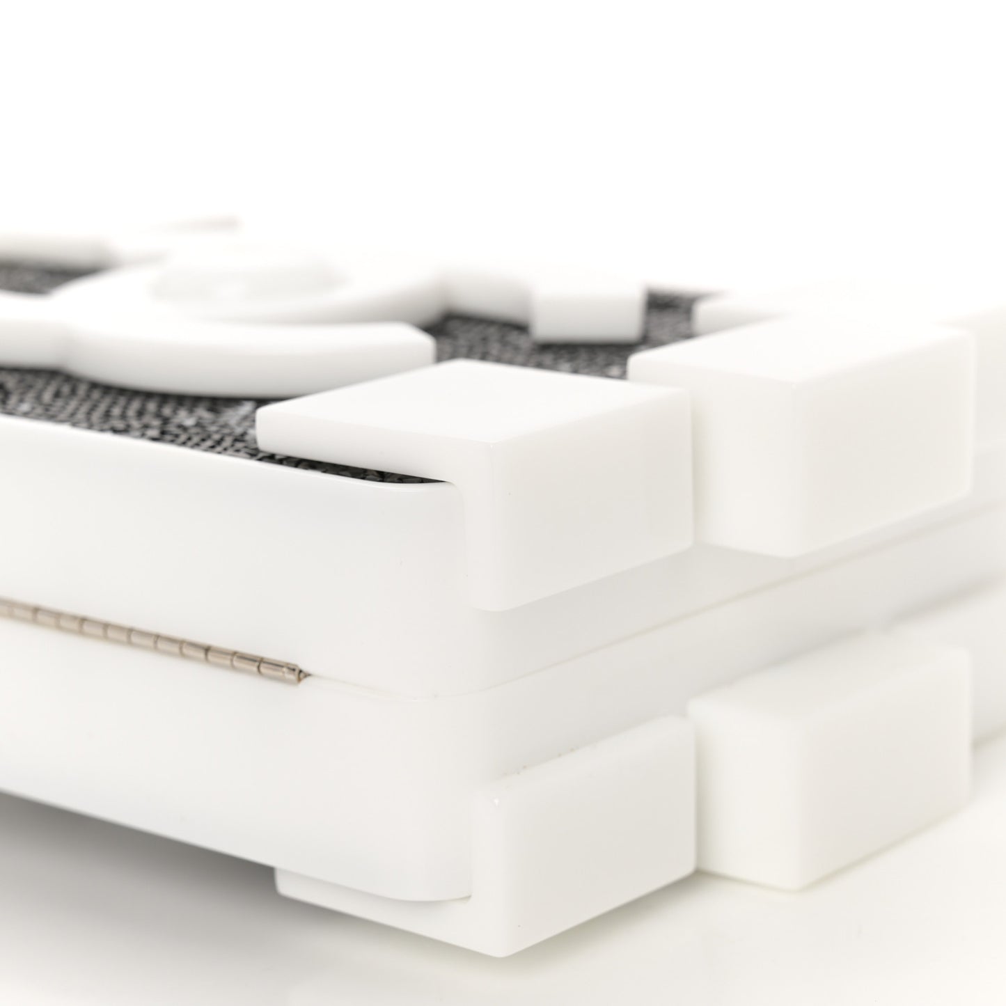 Plexiglass Crystal Lego Clutch White Black