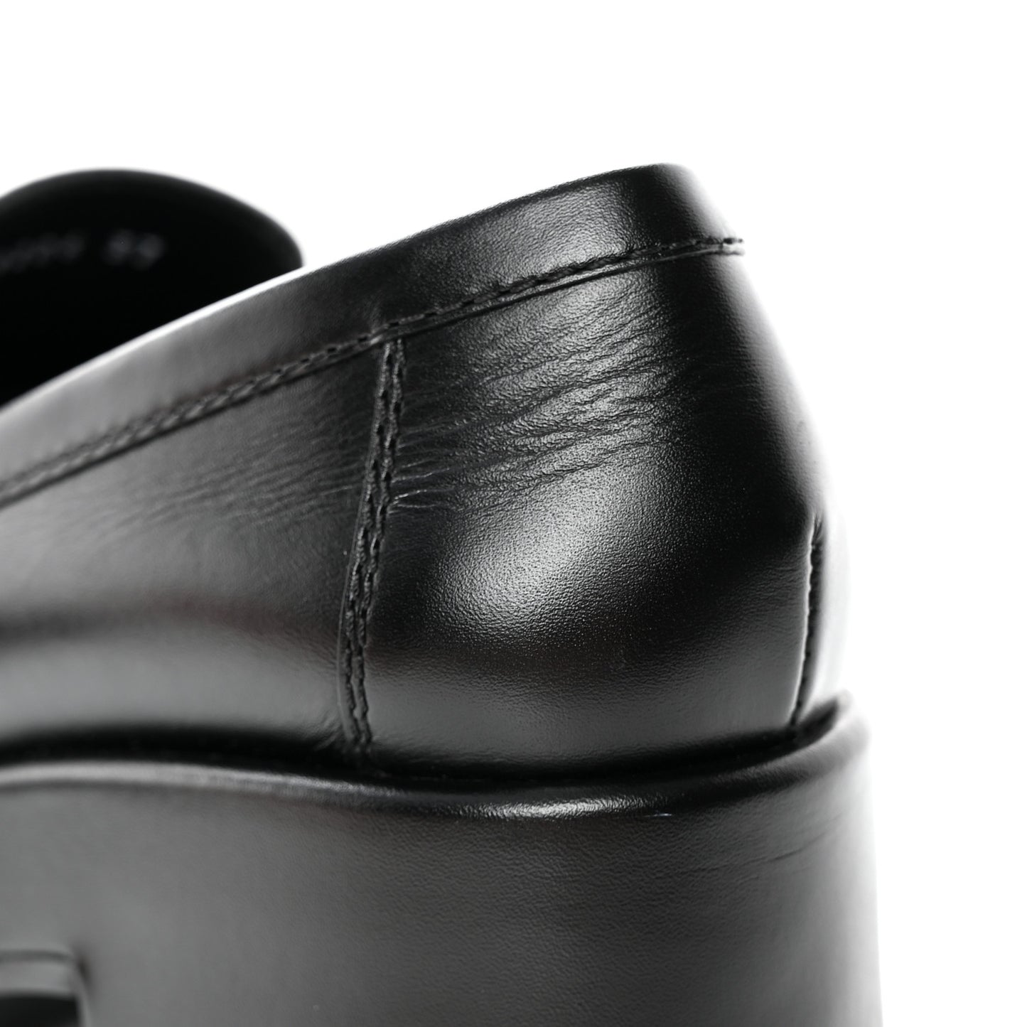 Calfskin CC Platform Loafers 37 Black