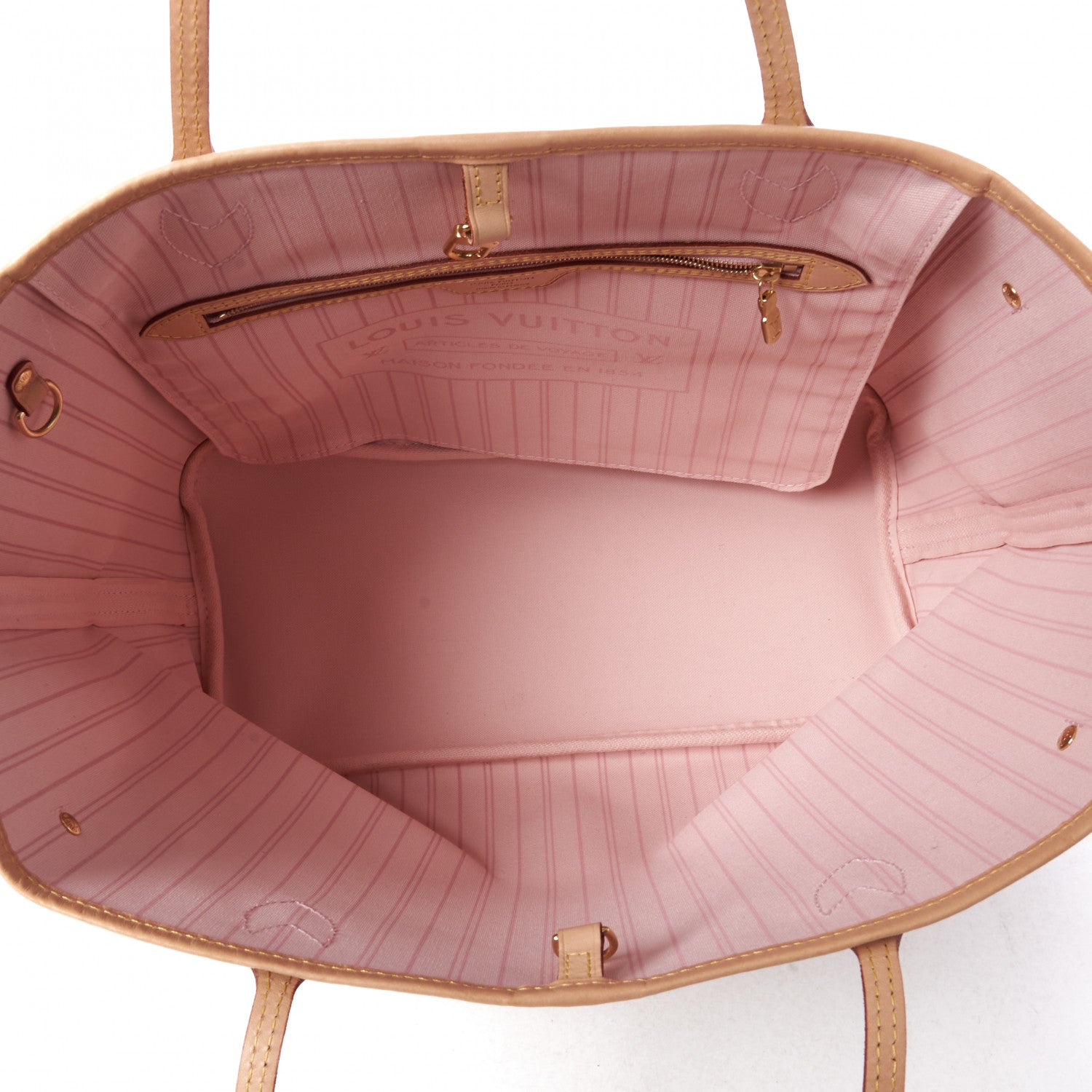 Louis Vuitton Damier Azur Neo Neverfull MM Rose Ballerine 7 of 9