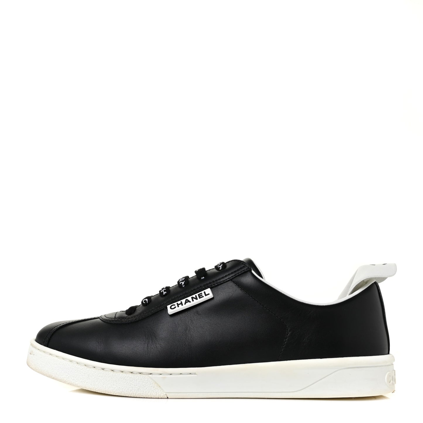 Calfskin CC Womens Sneakers 39.5 Black