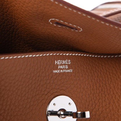 Hermes Taurillon Clemence Lindy 30 Gold 6 of 8