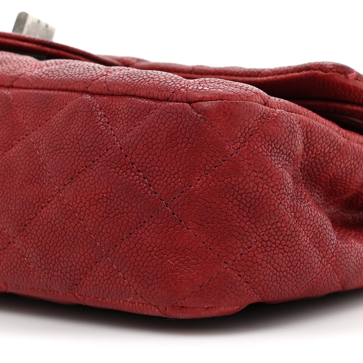 Washed Caviar Quilted 2.55 Reissue 225 Bijoux Chain Flap Red