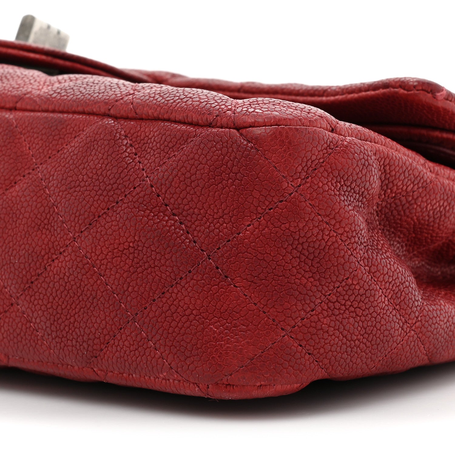 Chanel Washed Caviar Quilted 2.55 Reissue 225 Bijoux Chain Flap Red 9 of 19