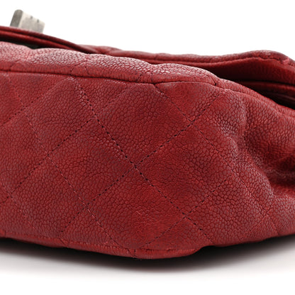 Chanel Washed Caviar Quilted 2.55 Reissue 225 Bijoux Chain Flap Red 9 of 19