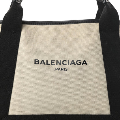 Balenciaga Canvas S Navy Cabas Natural Black 9 of 15