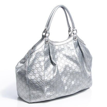 Gucci Guccissima Large Sukey Tote Silver 3 of 7