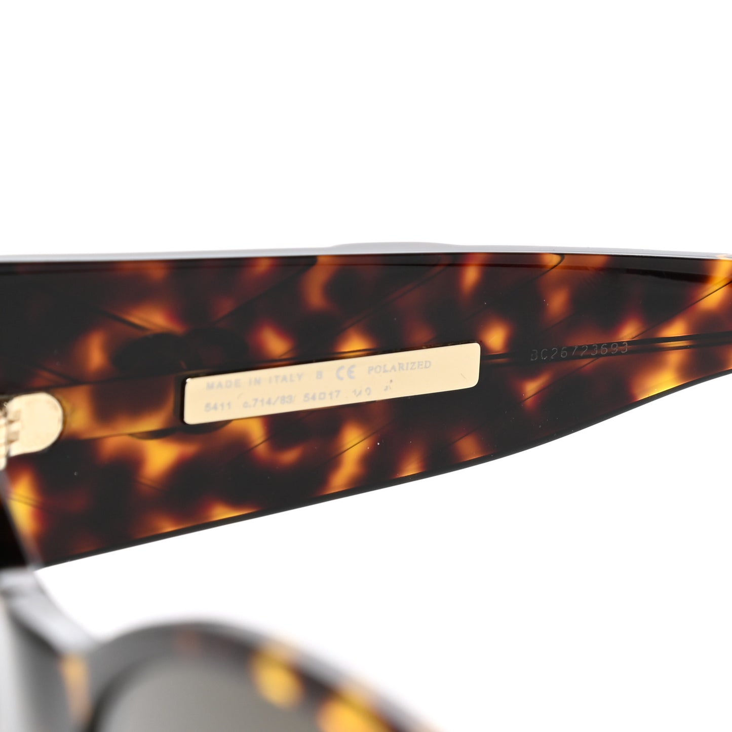 Acetate Polarized Oval Sunglasses 5411 Brown