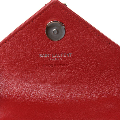Saint Laurent Sheepskin Matelasse Monogram Mini College Bag New Red 6 of 6