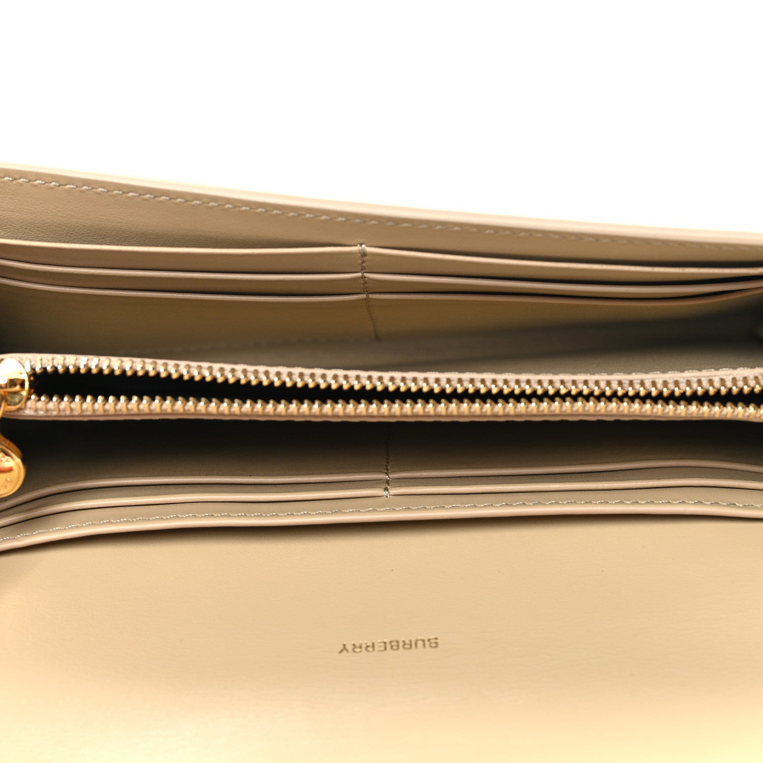 Burberry Vintage Check Grain Calfskin Halton Wallet Beige 5 of 9