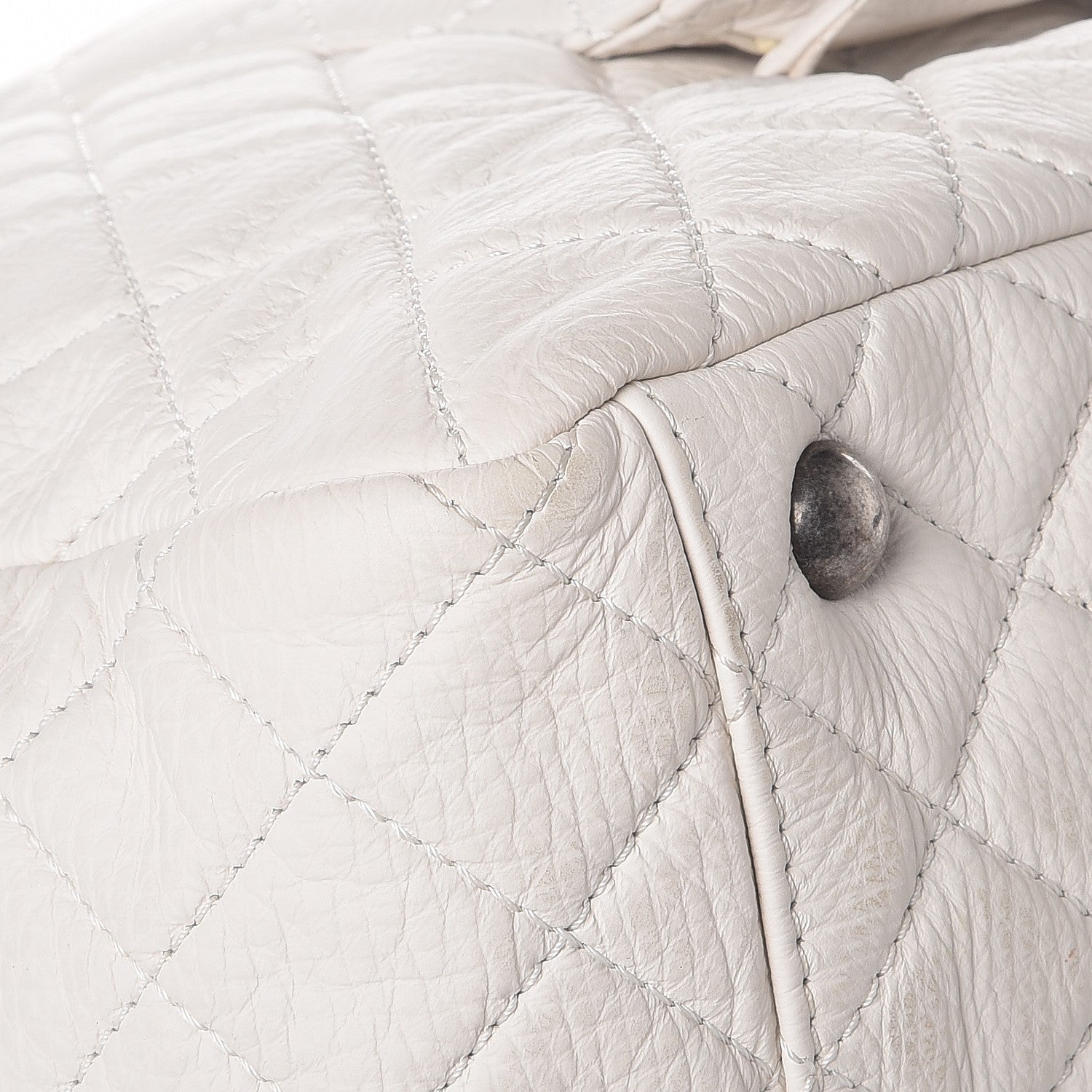 Chanel Calfskin Quilted XXL Travel Flap Bag White 11 of 12
