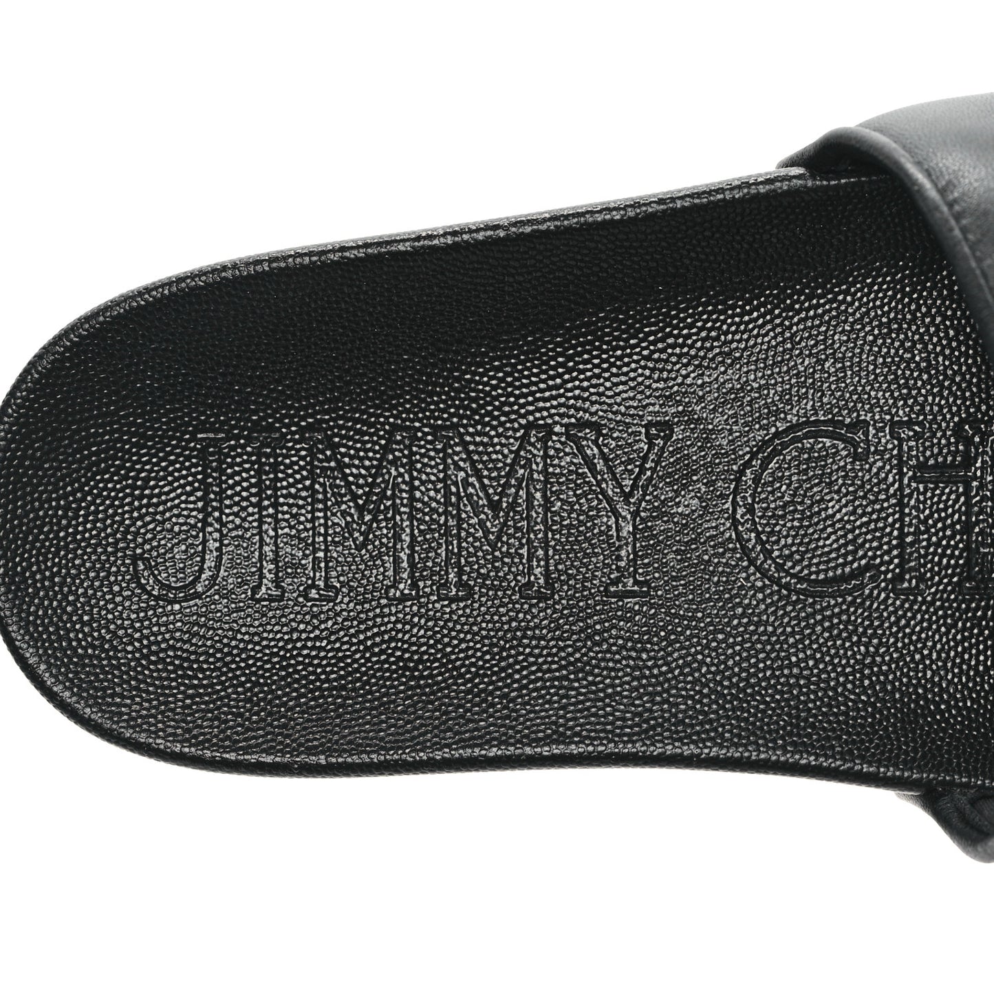 Nappa Embossed Logo Azari Slide Sandals 40 Black