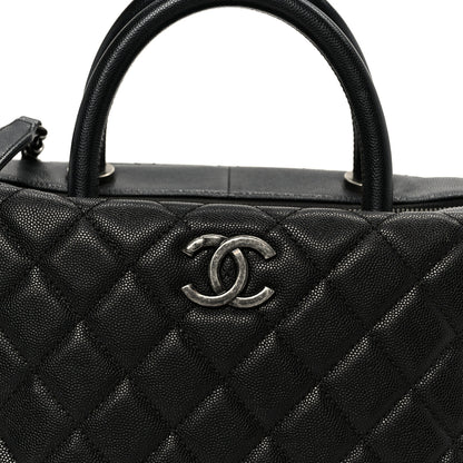 Chanel Caviar Quilted Large Coco Handle Bowling Bag Black 8 of 10