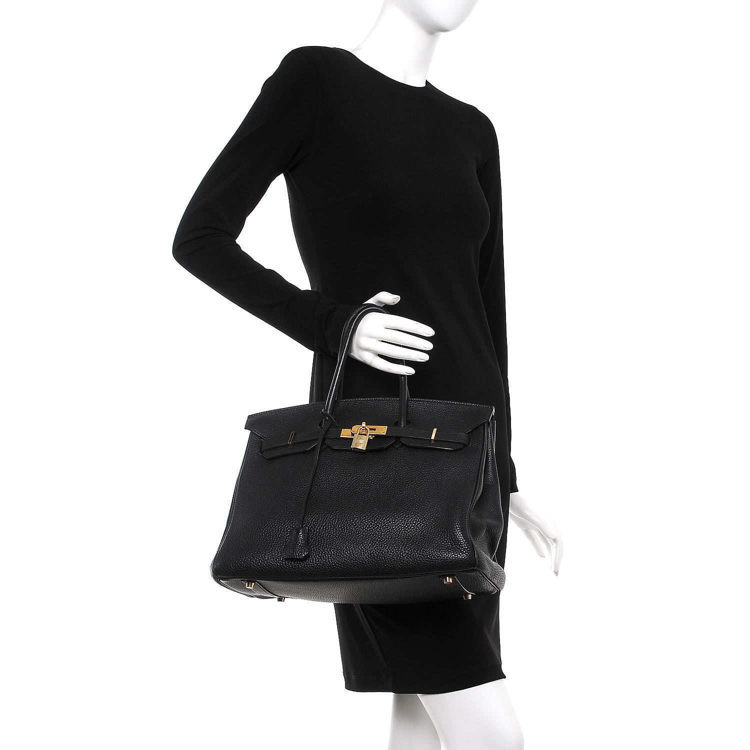 Hermes Taurillon Clemence Birkin 35 Black 2 of 32