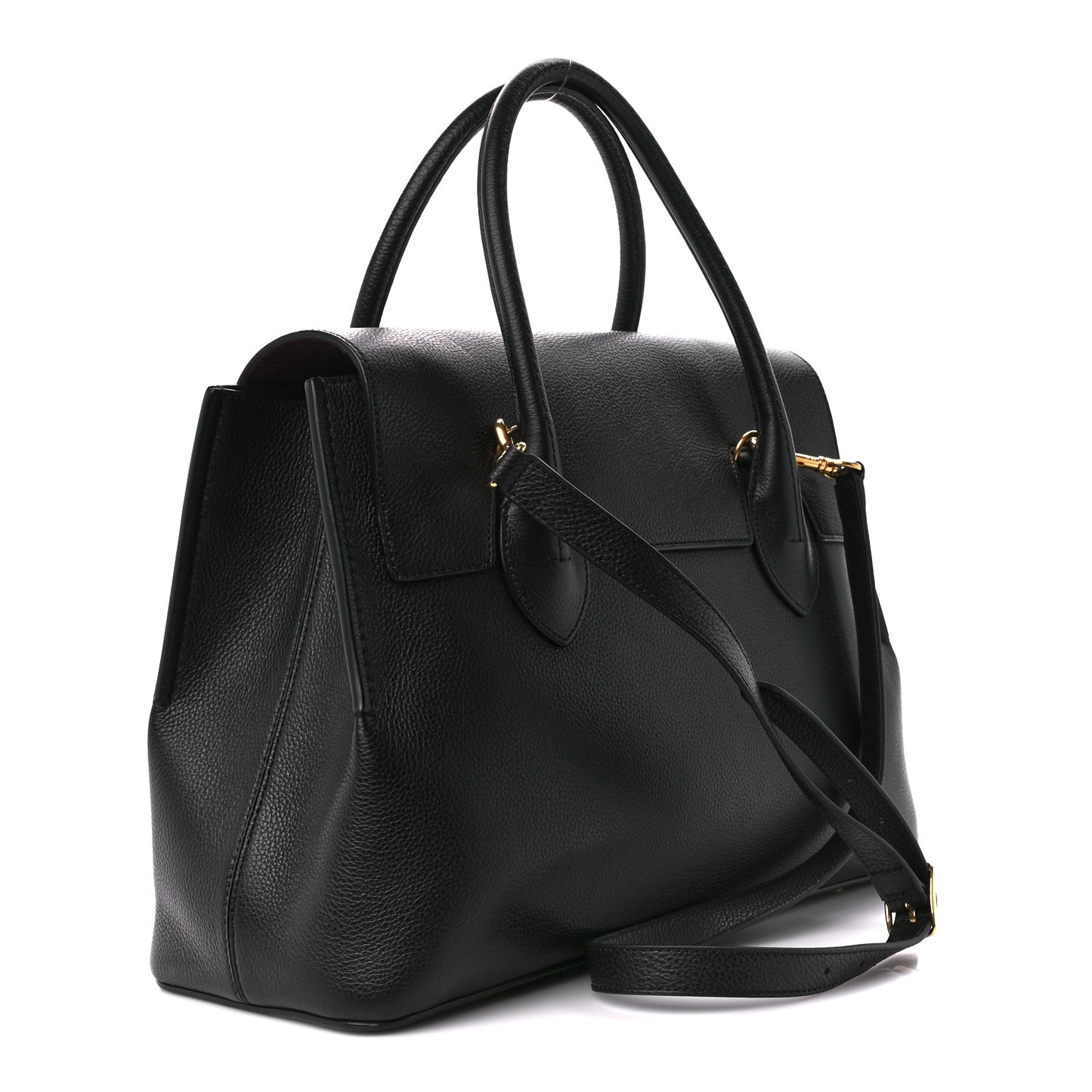 Small Classic Grain Calfskin Seaton Black