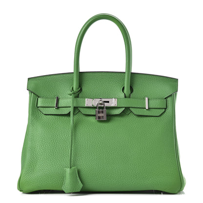 Hermes Taurillon Clemence Birkin 30 Bambou 1 of 13