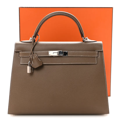 Hermes Epsom Kelly Sellier 32 Etoupe 10 of 10