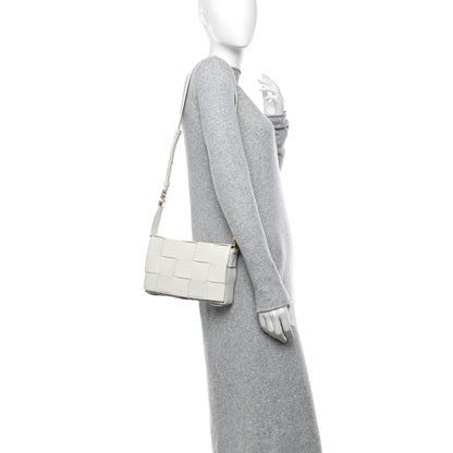 Bottega Veneta Grained Calfskin Maxi Intrecciato Cassette Crossbody Bag White 2 of 11