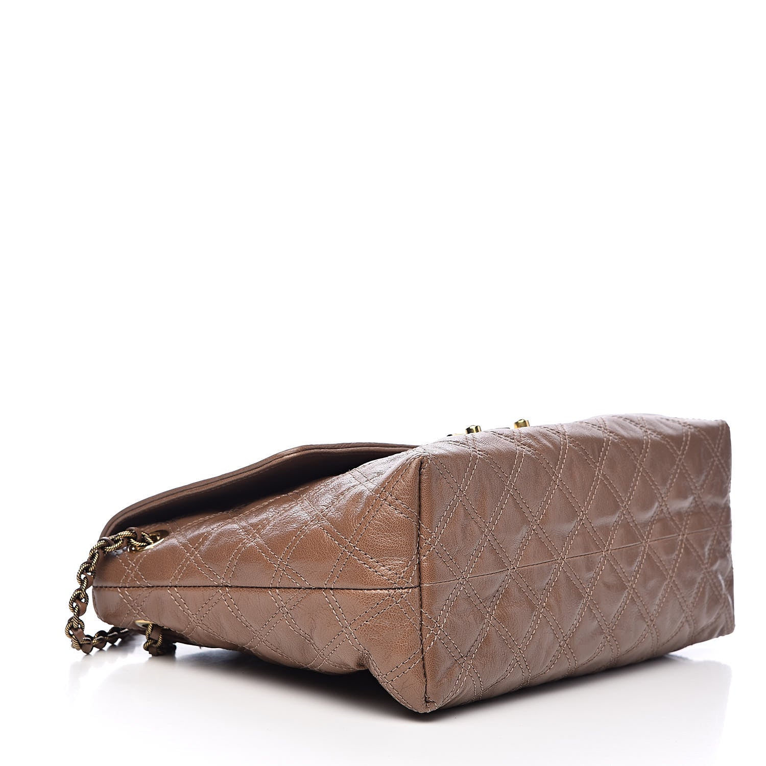 Marc Jacobs Lacquered Lambskin Baroque The XL Single Flap Truffle 4 of 9