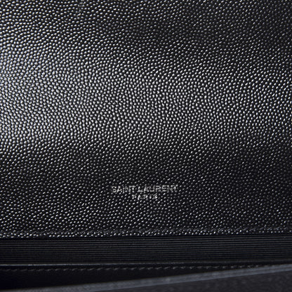 Saint Laurent Grain De Poudre Small Monogram Kate Satchel Black 9 of 10
